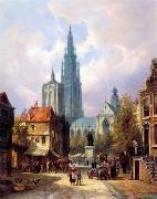 unknow artist European city landscape, street landsacpe, construction, frontstore, building and architecture.069 oil painting picture wholesale